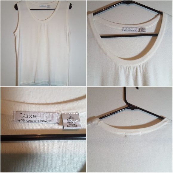 Luxe 360 Ecru Knit tank top - Picture 8 of 8